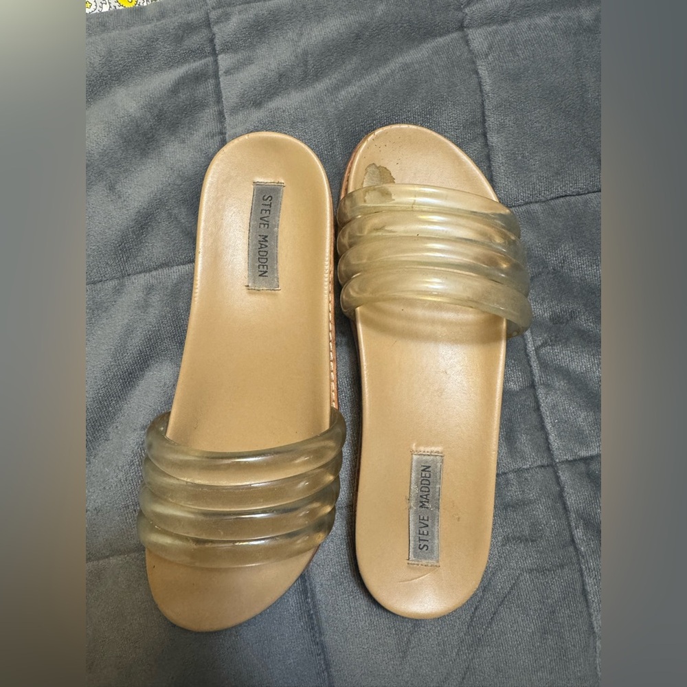 Steve madden Women Drip Slide Nude